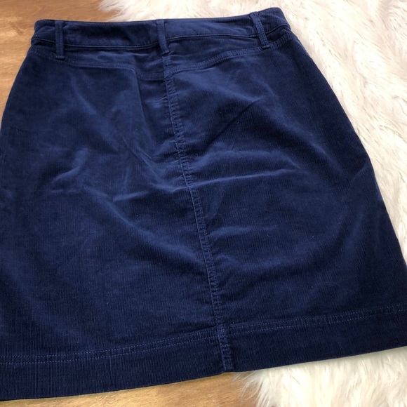 TALBOTS size 2 blue corduroy midi skirt - Picture 6 of 7